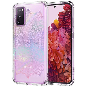 MOSNOVO Galaxy S20 FE Case, Samsung S20 FE Case, Rainbow Henna Mandala Slim Clear Case with Women Girl Men Design Shockproof TPU Bumper Protective Cover Case for Samsung Galaxy S20 FE 5G