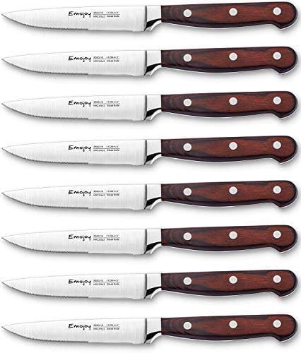 Steak knives, Emojoy Steak knife set of 8, Highly Resistant and