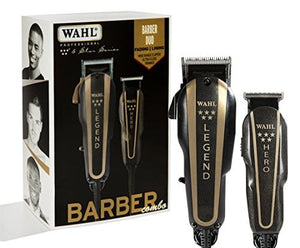 WAHL Professional 5-Star Barber Combo #880 Features a New Look 5-Star Legend Clipper and Hero T-Blade Trimmer, Black 1.0 Count
