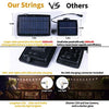 29Feet Solar String Lights Outdoor G40 Patio Lights with 25 LED Shatterproof Bulbs, 4 Light Modes, Weatherproof Hanging Lights