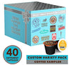 Coffee Pods Variety Pack Sampler, Assorted Single Serve Coffee for Keurig K Cups Coffee Makers, 40 Unique Cups