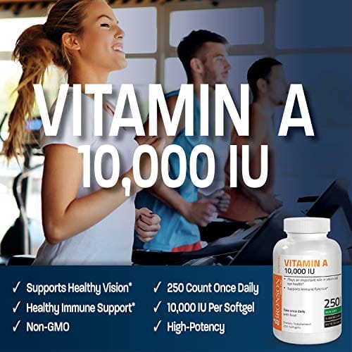 Bronson Vitamin A 10,000 IU Premium Non-GMO Formula Supports Healthy Vision & Immune System and Healthy Growth & Reproduction