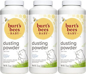 Burt's Bees Baby 100% Natural Dusting Powder, Talc-Free Baby Powder - 7.5 Ounces Bottle - Pack of 3