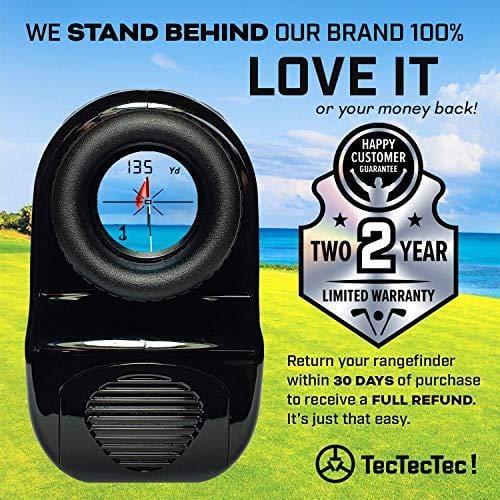 TecTecTec VPRO500 Golf Rangefinder - Laser Range Finder with Pinsensor - Laser Binoculars - with Battery