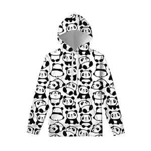 WELLFLYHOM Kawaii Panda Hoodies Sweatshirt for Teen Girls Boys Age 14 15 16 Unisex Pullover Top with String Lightweight Soft Polyester