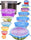 longzon Silicone Stretch Lids 14 Pack Include 2Pcs XXL Size up to 9.8'' Diameter, Reusable Durable Food Storage Covers for Bowl, 7 Different Sizes to Meet Most Containers, Dishwasher & Freezer Safe