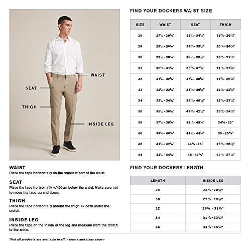 Dockers Men's Slim Fit Signature Khaki Lux Cotton Stretch Pants, New British, 34W x 30L