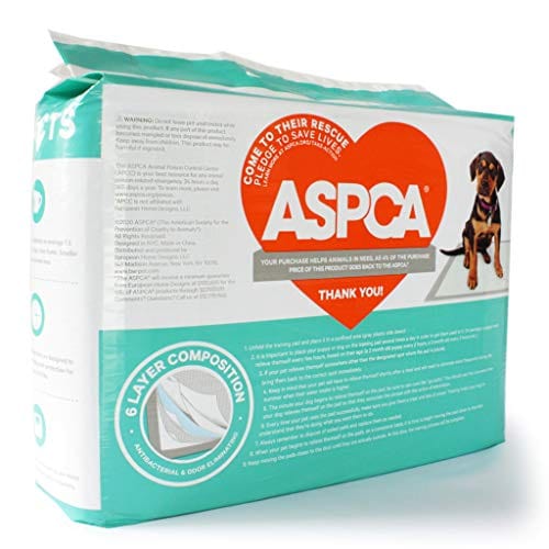 ASPCA AS62930 Dog Training Pads, Pack of 100, Gray, 22" x 22" - Pack of 100