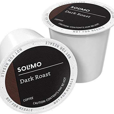 Amazon Brand - 100 Ct. Solimo Dark Roast Coffee Pods, Compatible with Keurig 2.0 K-Cup Brewers