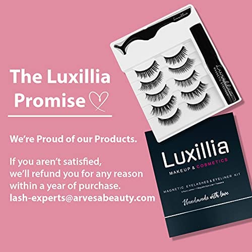 Luxillia by Amazon Magnetic Lashes with Eyeliner, Most Natural Looking Magnetic Eyelashes Kit with Applicator, Best 8D and 3D Look
