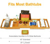 Luxury Bathtub Caddy Tray, 1 or 2 Person Bath and Bed Tray, Bonus Free Soap Holder (Natural)