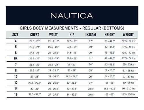 Nautica Girls' Big School Uniform Stretch Poplin Scooter, Navy, 14
