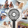 VersionTECH. Mini Handheld Fan, USB Desk Fan, Small Personal Portable Table Fan with USB Rechargeable Battery Operated Cooling Folding Electric Fan for Travel Office Room Household Black