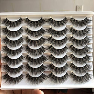 ALICROWN Cat Fluffy Eyelashes False Lashes Natural Look Mixed Lightweight Handmade Soft Volume 14 Pairs Faux Mink Pack