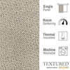 jinchan Linen Textured 95 inch Long Room Darkening Greyish Beige Curtains for Bedroom Light Reducing & Thermal Insulating Curtain Panel One Panel