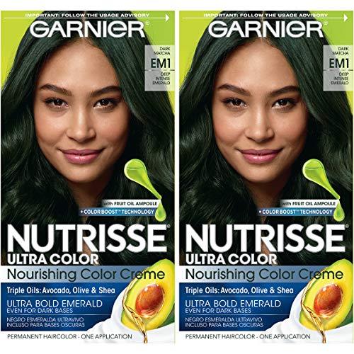Garnier Hair Color Nutrisse ultra color nourishing hair color creme, Dark Matcha Em1