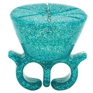 tweexy Wearable Nail Polish Holder Ring, Fingernail Polishing Tool, Manicure and Pedicure Accessories (Mermaid Sparkle)