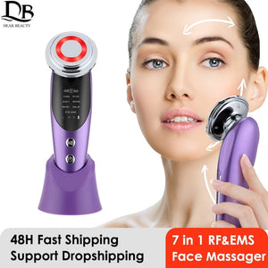 7 in 1 Face Massager EMS Mesotherapy Beauty Lifting Device Skin Wrinkle Remover