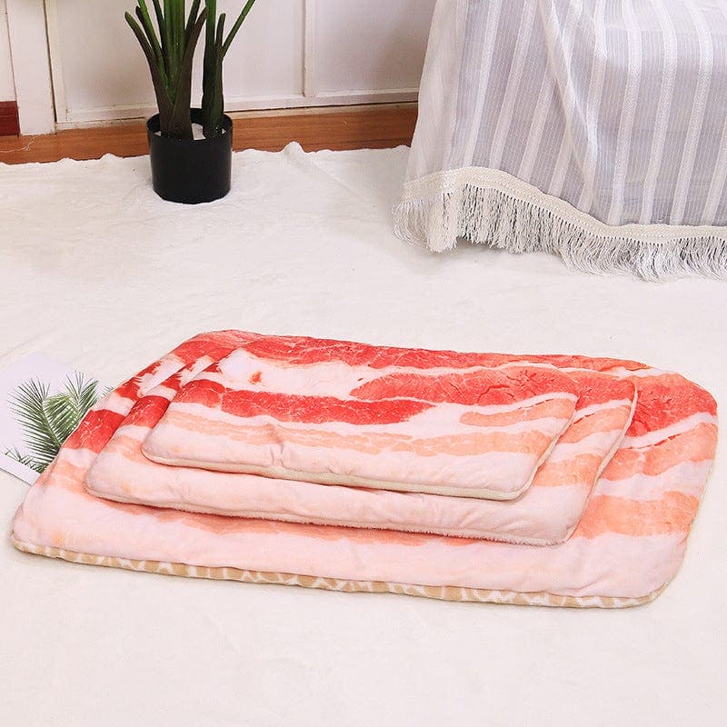 Simulation 3D Pizza Avocado Omelette Toast Pet Warm Blanket Mat Bed Soft Thicken