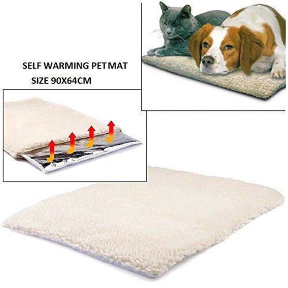 Self Heating Dog Cat Blanket Pet Bed Thermal Washable