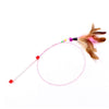Steel Wire Feather Funny Cat Stick Long Rod