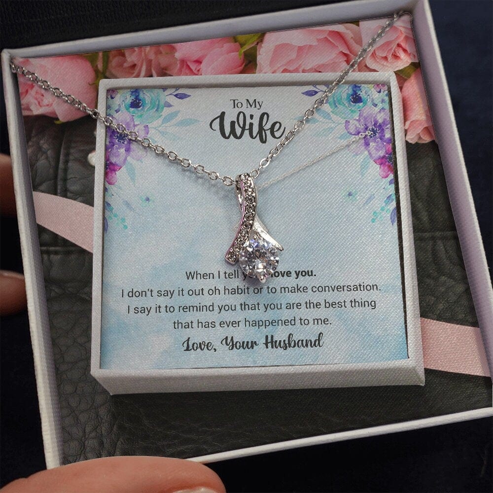 To My Wife with Love Necklace and Card