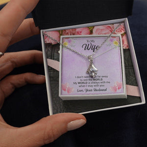 To My Wife with Love Necklace and Card III