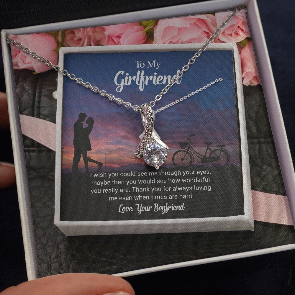 To My Girlfirend with Love Necklace and Card IV
