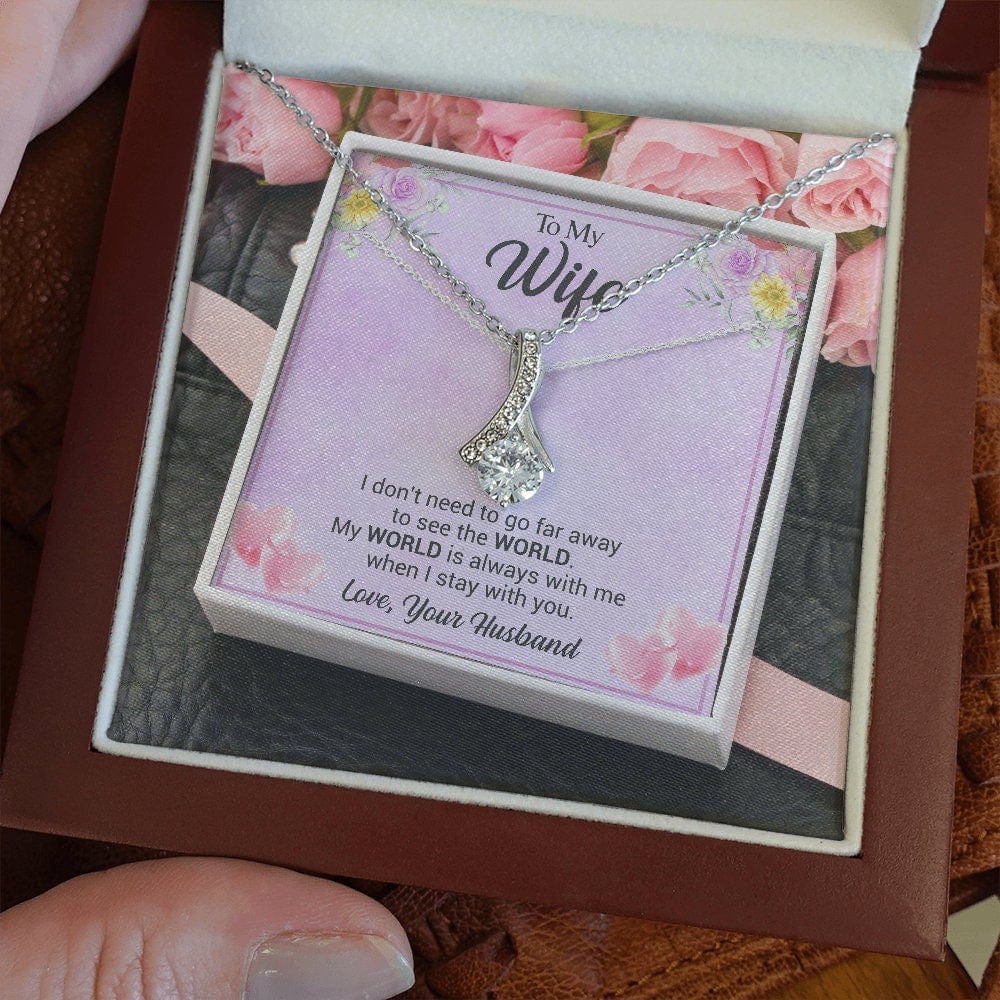 To My Wife with Love Necklace and Card III