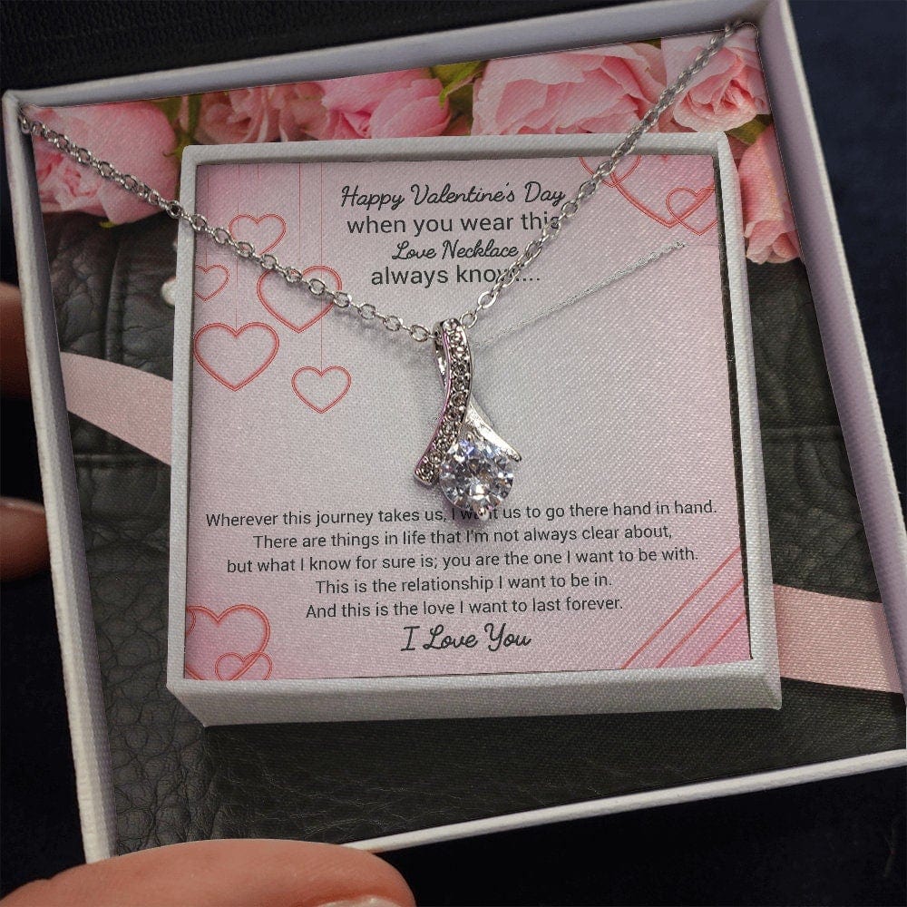 To My Valentine&#39;s Love Necklace and Card