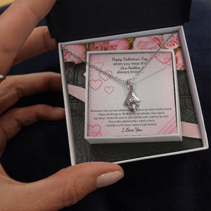 To My Valentine's Love Necklace and Card