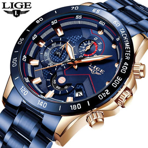 New Fashion Chronograph Mens Watches with Stainless Steel Top