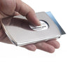 Portable Hand-push type Stainless Steel Business card holder | Foofster LLC