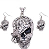 Punk Rock Rhinestone Skull Necklace 295 | Foofster LLC