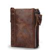 CONTACT'S HOT Genuine Crazy Horse Cowhide Leather Men Wallet | Foofster LLC