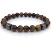NAIQUBE 8mm Matte Bead with Column Hematite Bracelet 012 | Foofster LLC