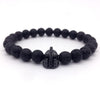 Lava Stone Pave CZ Imperial Crown And Helmet Charm Bracelet 565 | Foofster LLC