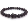 Lava Stone Pave CZ Imperial Crown And Helmet Charm Bracelet 565 | Foofster LLC