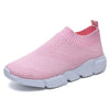New Flyknit Sneakers Women Breathable Slip On Flat Shoes Soft Bottom White Sneakers Casual | Foofster LLC
